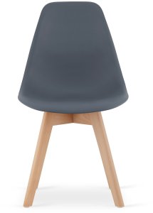 Krzesło skandynawskie grafitowe zestaw 2 szt. KITO do kuchni jadalni 5