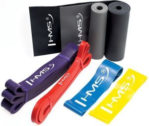 HMS Powerband GU05/GU04/TP01 Set różne poziomy oporu w zestawie wielokolorowy 6 szt. 2