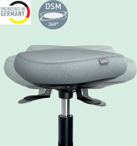 Leitz Ergo Active arbejdsstol med hjul og balance komfortsæde Sort 3