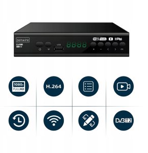 Tuner Dekoder Satelitarny DVB-T2 HEVC H.265 Full HD Telewizji Naziemnej USB enwire DVB-T2 001 12