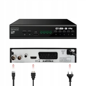 Tuner Dekoder Satelitarny DVB-T2 HEVC H.265 Full HD Telewizji Naziemnej USB enwire DVB-T2 001 3