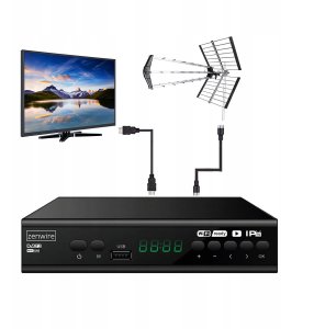 Tuner Dekoder Satelitarny DVB-T2 HEVC H.265 Full HD Telewizji Naziemnej USB enwire DVB-T2 001 6