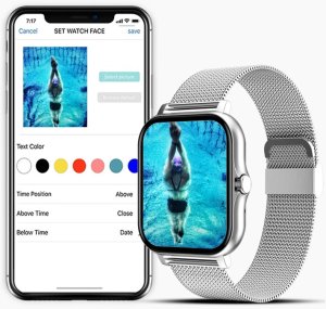 Smartwatch zegarek damski męski gumowy pasek sport bluetooth rozmowy szary 8