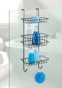 Półka łazienkowa zawieszana na kabinę prysznicową REVIGIO, 3 poziomy, WENKO 4