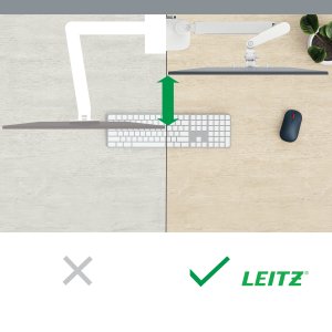 Leitz Ergo pladsbesparende dual monitor arm Grå 3