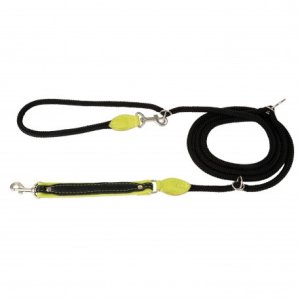 Smycz regulowana Sk�ra �o� 20mm/6/220cm limonka 2