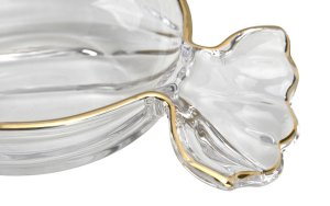 Patera szklana cukierek ze złotym paskiem 173415 4