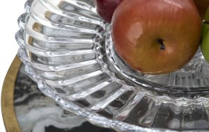 Patera szklana 29,5 cm na nóżce 7