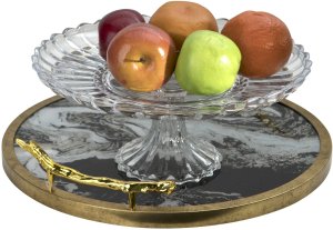 Patera szklana 29,5 cm na nóżce 8