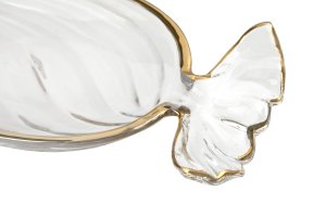 Patera szklana cukierek ze złotym paskiem 173411 5