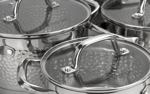 Komplet garnków 8 el. ze stali nierdzewnej Bubble 4