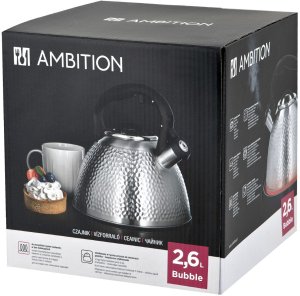 Czajnik tradycyjny z gwizdkiem Bubble 2,6 L stalowy AMBITION 9