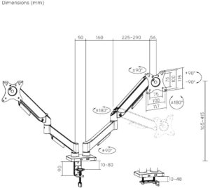Dual Gas Spring Monitor Mount 6