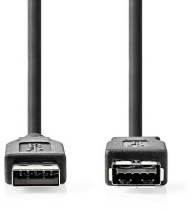 Kabel USB Nedis USB-A - USB-A 3 m Czarny (CCGL61010BK30) 2