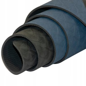 MATA DO JOGI I FITNESS TPE ANTYPOŚLIZGOWA CZARNO-NIEBIESKA ENERO FIT 3