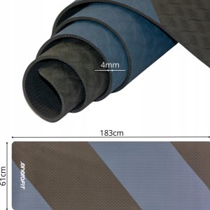 MATA DO JOGI I FITNESS TPE ANTYPOŚLIZGOWA CZARNO-NIEBIESKA ENERO FIT 5