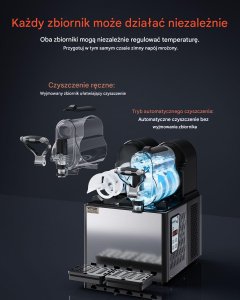 Maszyna do Napojów Mrożonych Slushie i Smoothie 2x3L 5