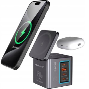 Ładowarka sieciowa USB Feegar Kombo 188W GaN3 Typ-C USB-C PD QC3.0 Indukcja 2
