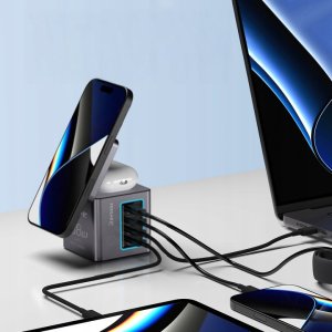 Ładowarka sieciowa USB Feegar Kombo 188W GaN3 Typ-C USB-C PD QC3.0 Indukcja 3