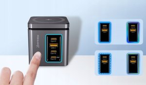 Ładowarka sieciowa USB Feegar Kombo 188W GaN3 Typ-C USB-C PD QC3.0 Indukcja 7