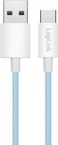Kabel USB LogiLink USB-A - USB-C 1 m Niebieski (CU0330) 2