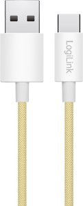 Kabel USB LogiLink USB-A - USB-C 1.5 m Żółty (CU0334) 2