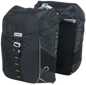 Basil Sakwa podwójna BASIL MILES DOUBLE PANNIER BAG MIK 34L, MIK System (ready to go), 100% wodoodporna, black lime 2
