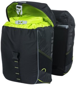 Basil Sakwa podwójna BASIL MILES DOUBLE PANNIER BAG MIK 34L, MIK System (ready to go), 100% wodoodporna, black lime 3