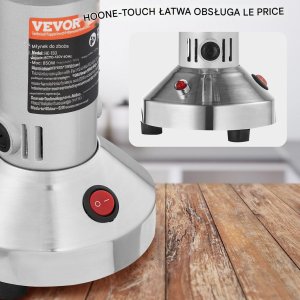 Młyn Elektryczny Młynek Przemysłowy do Przypraw Ziaren 750 g wysokie obroty 11