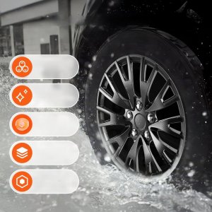 Nakładki na felgi R16 43,7 cm 4 szt. uniwersalne wytrzymałe na każdą pogodę 6