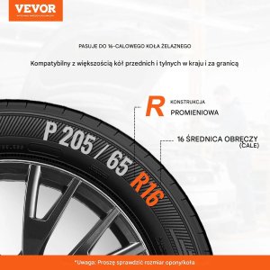 Nakładki na felgi R16 43,7 cm 4 szt. uniwersalne wytrzymałe na każdą pogodę 9