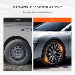 Nakładki na felgi R16 43,7 cm 4 szt. uniwersalne wytrzymałe na każdą pogodę 10