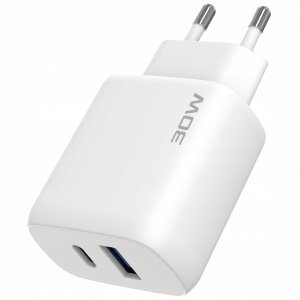Ładowarka Sieciowa 230v 30w Na Usb-c Usb Type-c + Usb Kabel 1m 60w Usb-c / Wcsp23011002 / Silicone Power 2 / Biały 3
