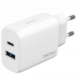Ładowarka Sieciowa 230v 30w Na Usb-c Usb Type-c + Usb Kabel 1m 60w Usb-c / Wcsp23011002 / Silicone Power 2 / Biały 4