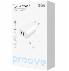 Ładowarka Sieciowa 230v 30w Na Usb-c Usb Type-c + Usb Kabel 1m 60w Usb-c / Wcsp23011002 / Silicone Power 2 / Biały 6