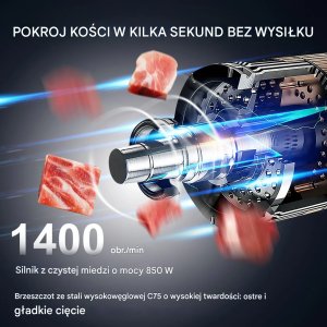 Piła Taśmowa do Mięsa i Kości do Gastronomii Przemysłowa Stalowa 850W 10