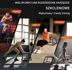 Platforma Plyometryczna Stalowa  Czarna 30 cm 5