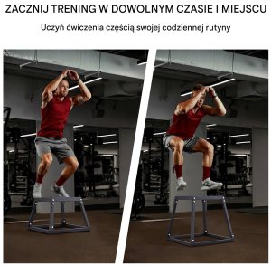 Platforma Plyometryczna Stalowa  Czarna 30 cm 6