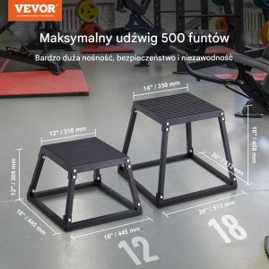 Platforma Plyometryczna Stalowa  Czarna 30 cm 7