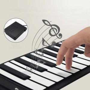 Pianino zwijane 88 klawiszy przenośne 128 rytmów ładowane USB do nauki 4
