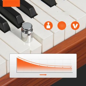 Pianino cyfrowe keyboard 88 klawiszy klawiatura ważona z podstawą + pedały 2