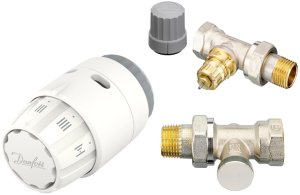 Danfoss Radiator thermostat set, straight DANFOSS, RAS-C2+RA-FN+RLV-S 15 S, 013G5184 2