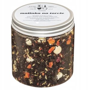 Cup&You Herbata czarna MALINKA NA TORCIE kokos maliny płatki róży bezy 120g - sypana liściasta herbata PREMIUM 3