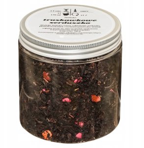 Herbata czarna TRUSKAWKOWE SERDUSZKO czerwona porzeczka truskawki 100g - sypana liściasta herbata PREMIUM Cup&You 3