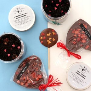 Herbata czarna CZERWONE SERDUSZKO cukierkowe serduszka na prezent - sypana liściasta herbata PREMIUM Cup&You 4