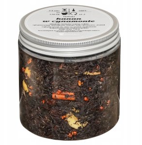 Herbata czarna BANAN W CYNAMONIE winogrona banan laski cynamonu na prezent - sypana liściasta herbata PREMIUM Cup&You 3