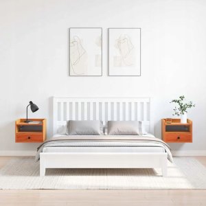 Stolik nocny z szufladą 2 pcs Woskowy brąz 38 x 36 x 29.5 cm Lumarko! 4