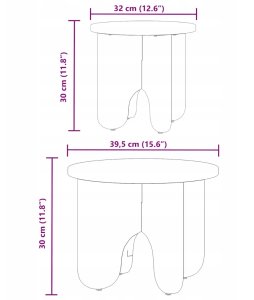 Stolik kawowy 2 pcs Woskowy brąz 39,5 x 39,5 x 30 cm Lumarko! 10