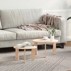 vidaXL Stolik kawowy 2 pcs 47.5 x 47.5 x 27 cm Lumarko! 2