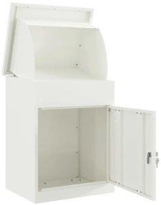 Skrzynka na przesyłki Biały 44 x 35 x 59 cm Stal Lumarko! 4
